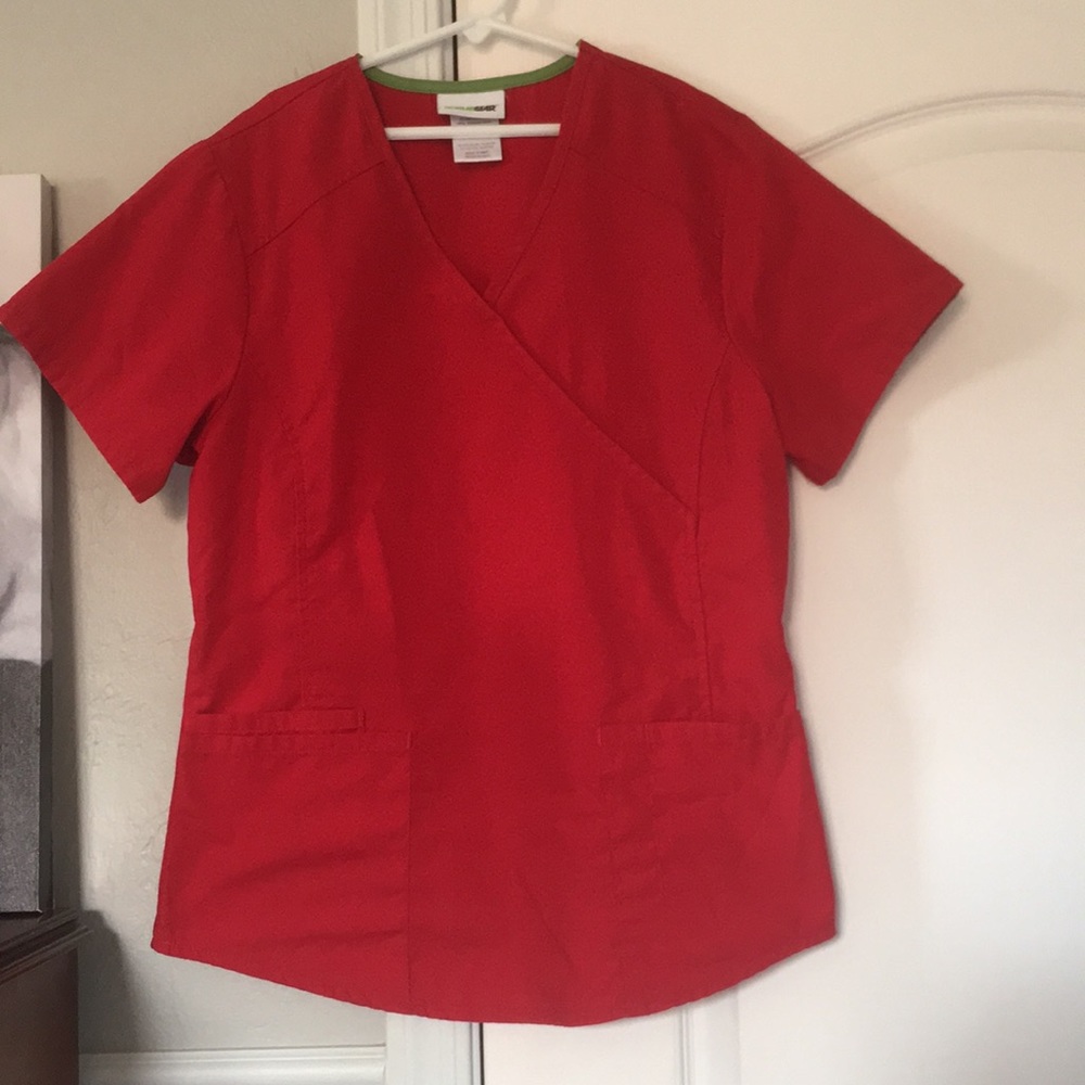 •ScrubStar Women’s Red Scrub Top•